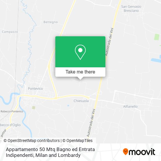 Appartamento 50 Mtq Bagno ed Entrata Indipendenti map