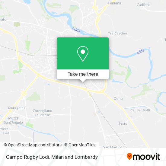 Campo Rugby Lodi map