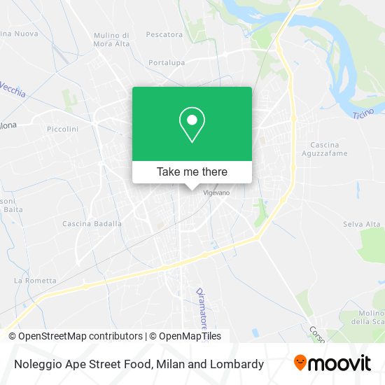 Noleggio Ape Street Food map