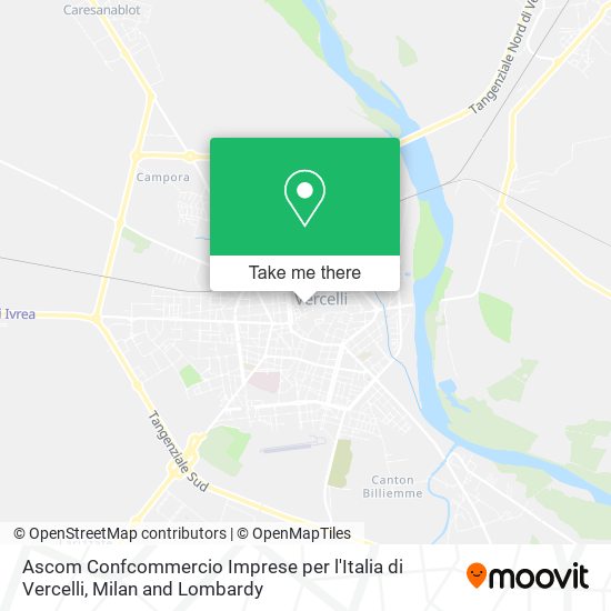 Ascom Confcommercio Imprese per l'Italia di Vercelli map