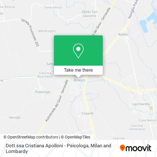 Dott.ssa Cristiana Apolloni - Psicologa map