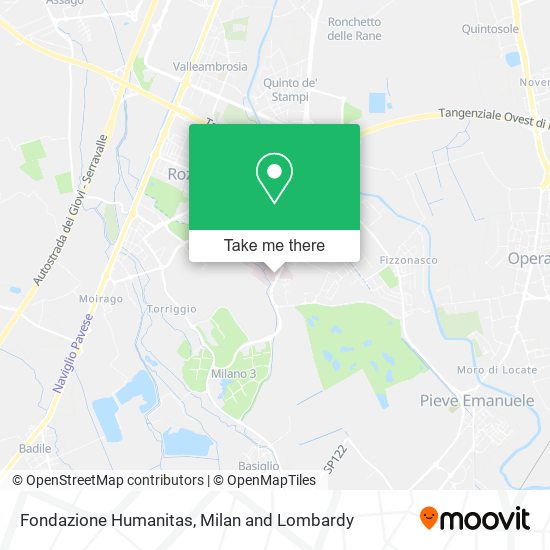 Fondazione Humanitas map