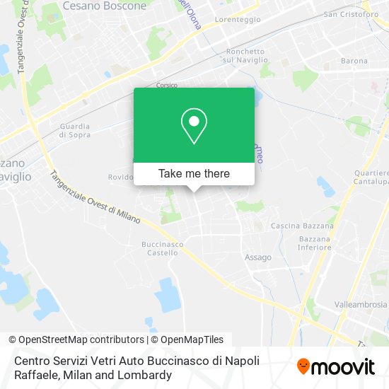 Centro Servizi Vetri Auto Buccinasco di Napoli Raffaele map