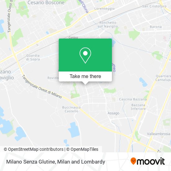 Milano Senza Glutine map