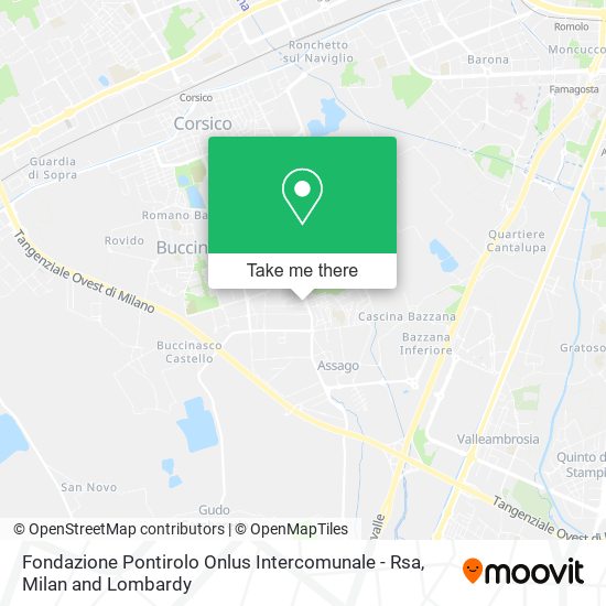 Fondazione Pontirolo Onlus Intercomunale - Rsa map