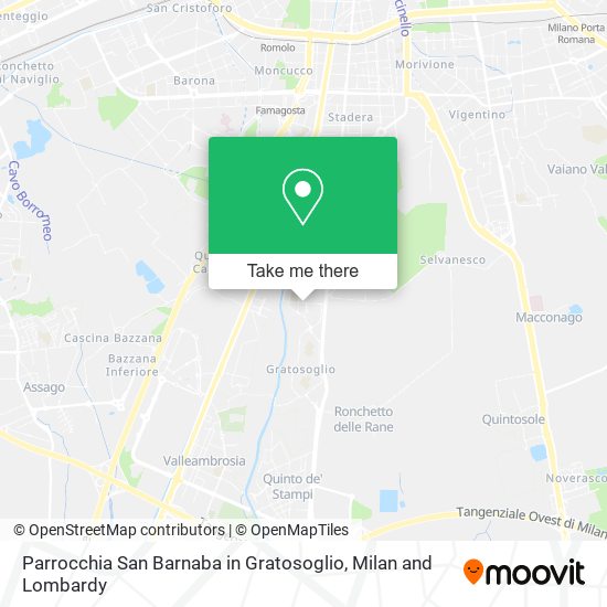 Parrocchia San Barnaba in Gratosoglio map