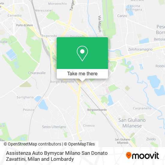 Assistenza Auto Bymycar Milano San Donato Zavattini map