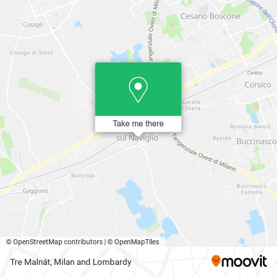 Tre Malnát map
