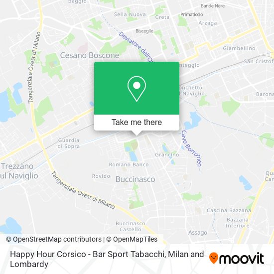 Happy Hour Corsico - Bar Sport Tabacchi map