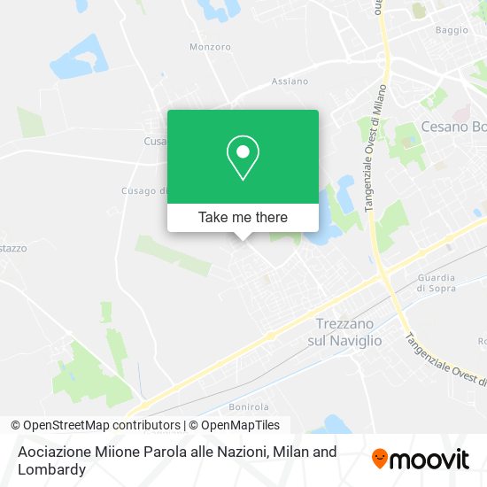 Aociazione Miione Parola alle Nazioni map
