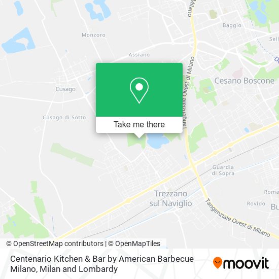 Centenario Kitchen & Bar by American Barbecue Milano map