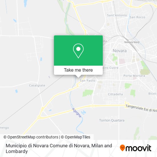 Municipio di Novara Comune di Novara map