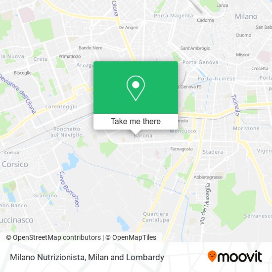 Milano Nutrizionista map