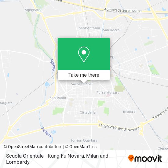 Scuola Orientale - Kung Fu Novara map