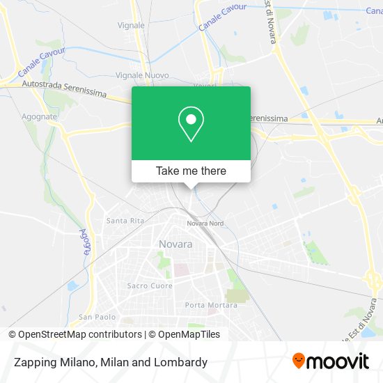 Zapping Milano map