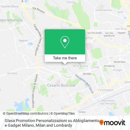 Glasa Promotion Personalizzazioni su Abbigliamento e Gadget Milano map
