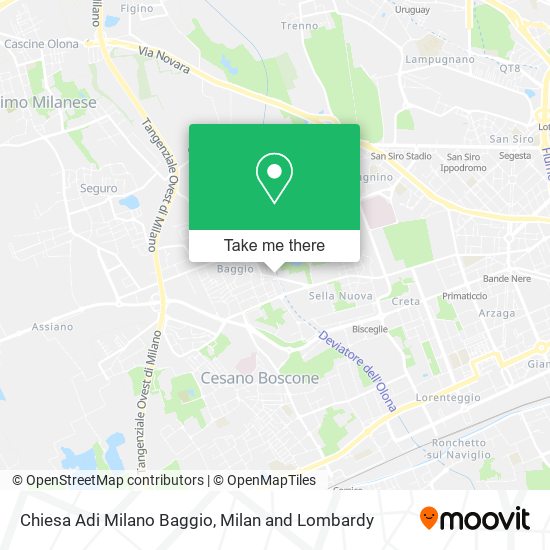 Chiesa Adi Milano Baggio map