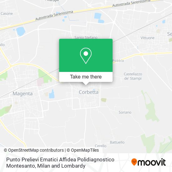 Punto Prelievi Ematici Affidea Polidiagnostico Montesanto map