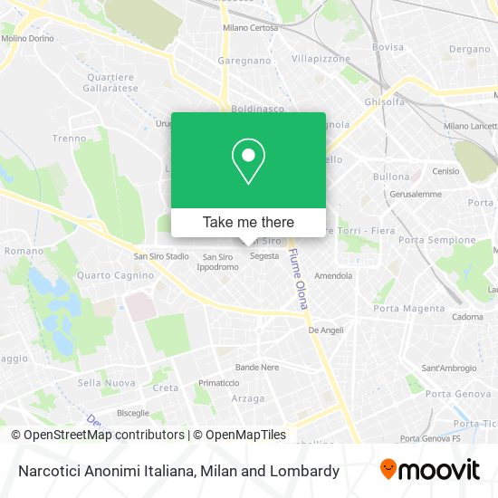 Narcotici Anonimi Italiana map