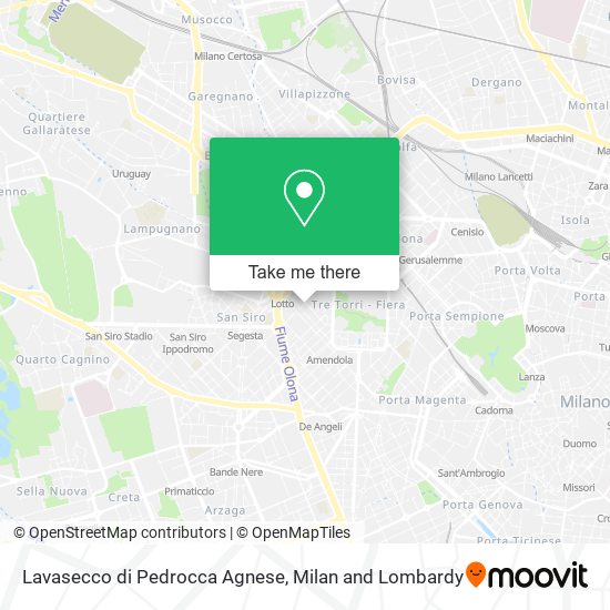 Lavasecco di Pedrocca Agnese map