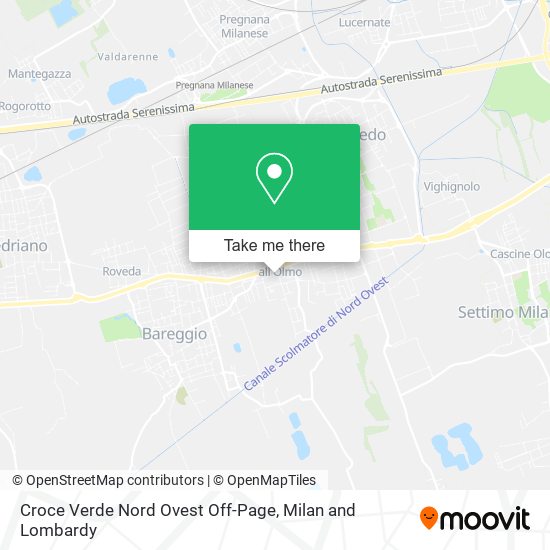 Croce Verde Nord Ovest Off-Page map
