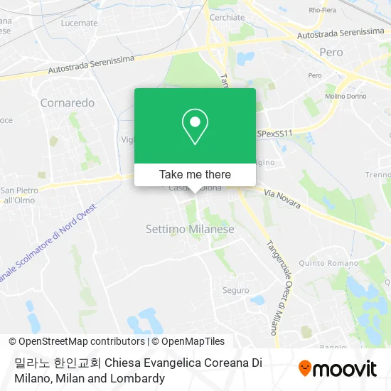 밀라노 한인교회 Chiesa Evangelica Coreana Di Milano map