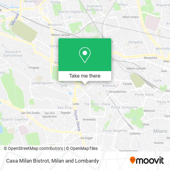Casa Milan Bistrot map