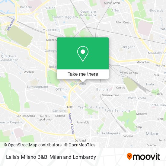 Lalla's Milano B&B map