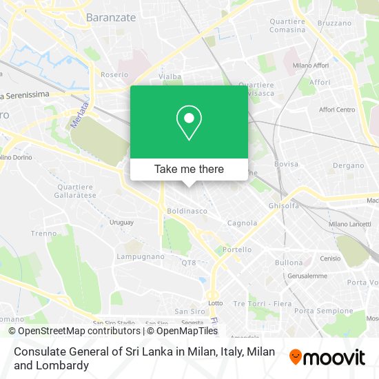 Consulate General of Sri Lanka in Milan, Italy map