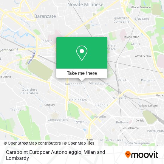 Carspoint Europcar Autonoleggio map