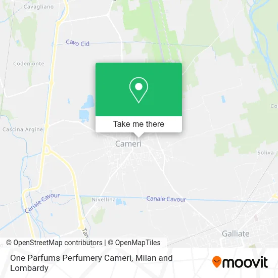 One Parfums Perfumery Cameri map