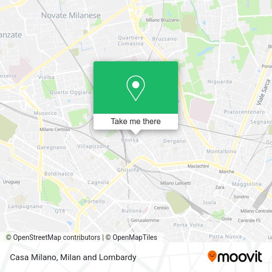 Casa Milano map