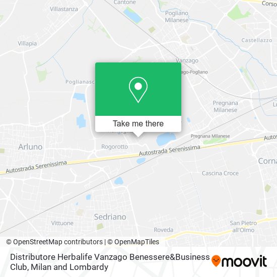 Distributore Herbalife Vanzago Benessere&Business Club map