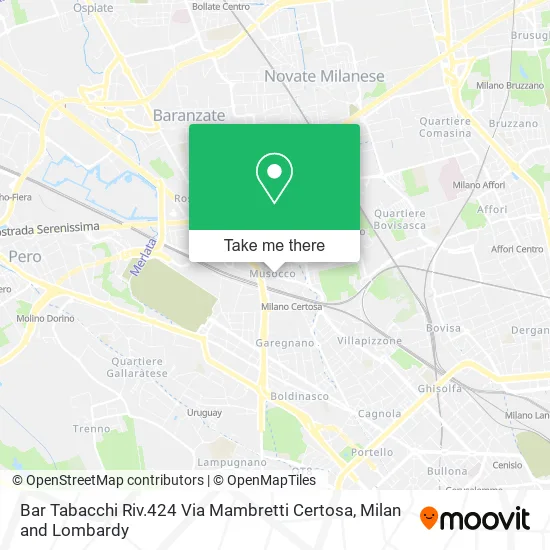 Bar Tabacchi Riv.424 Via Mambretti Certosa map
