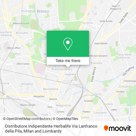 Distributore Indipendente Herbalife Via Lanfranco della Pila map