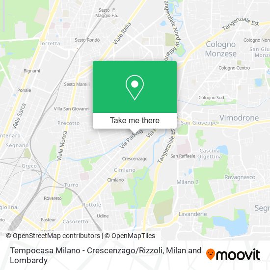 Tempocasa Milano - Crescenzago / Rizzoli map