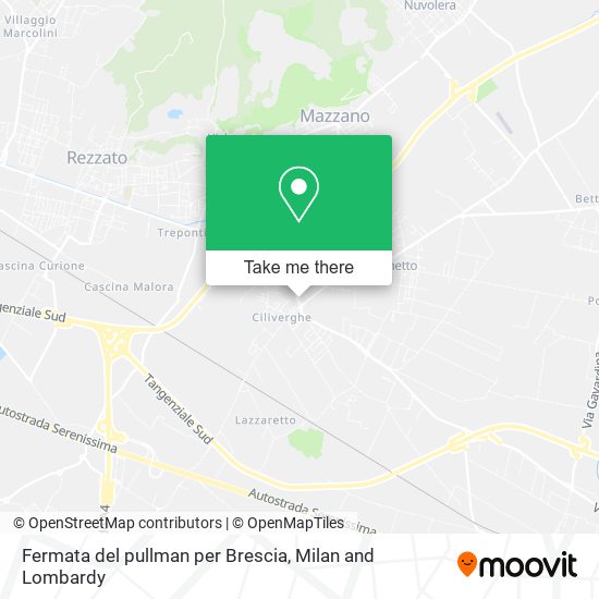 Fermata del pullman per Brescia map