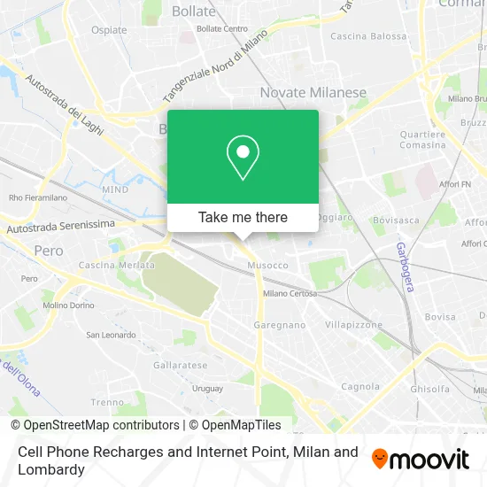 Cell Phone Recharges and Internet Point map