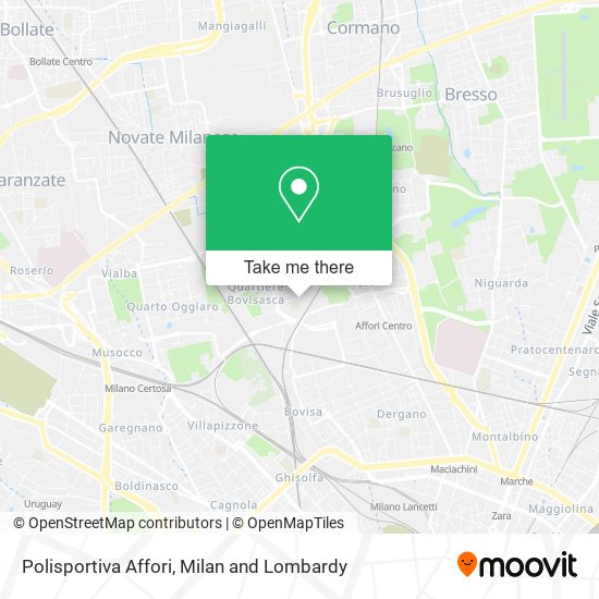 Polisportiva Affori map