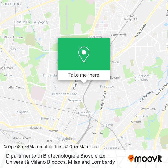 Dipartimento di Biotecnologie e Bioscienze - Università Milano Bicocca map
