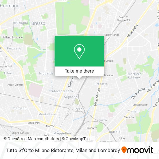 Tutto St'Orto Milano Ristorante map