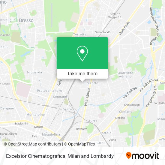 Excelsior Cinematografica map