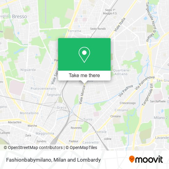 Fashionbabymilano map