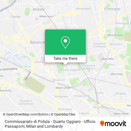 Commissariato di Polizia - Quarto Oggiaro - Ufficio Passaporti map