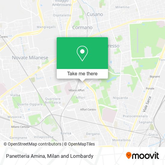 Panetteria Amina map