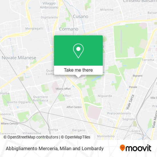 Abbigliamento Merceria map