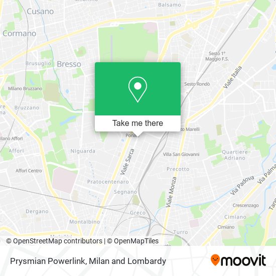 Prysmian Powerlink map