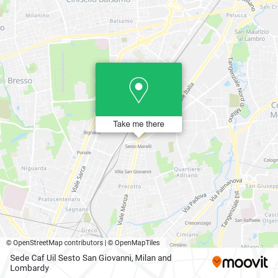 Sede Caf Uil Sesto San Giovanni map
