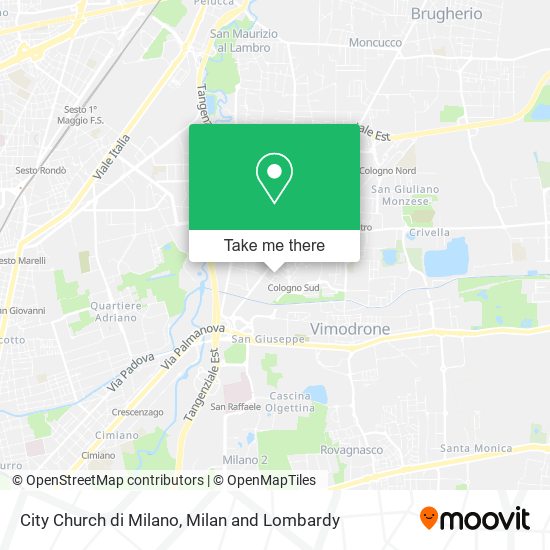 City Church di Milano map