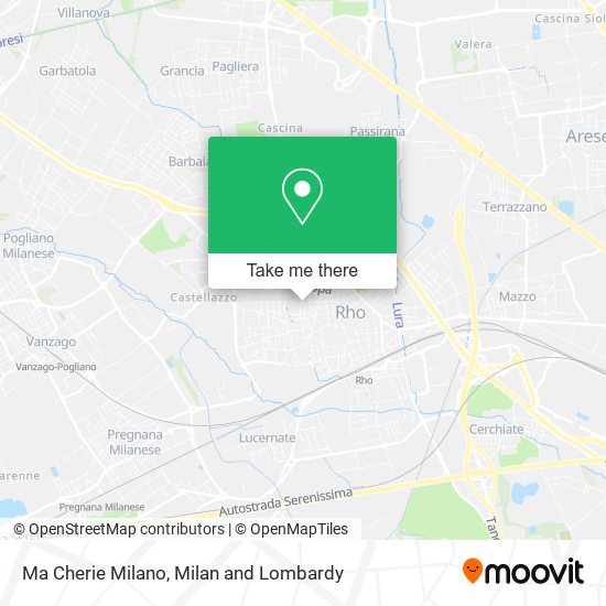 Ma Cherie Milano map